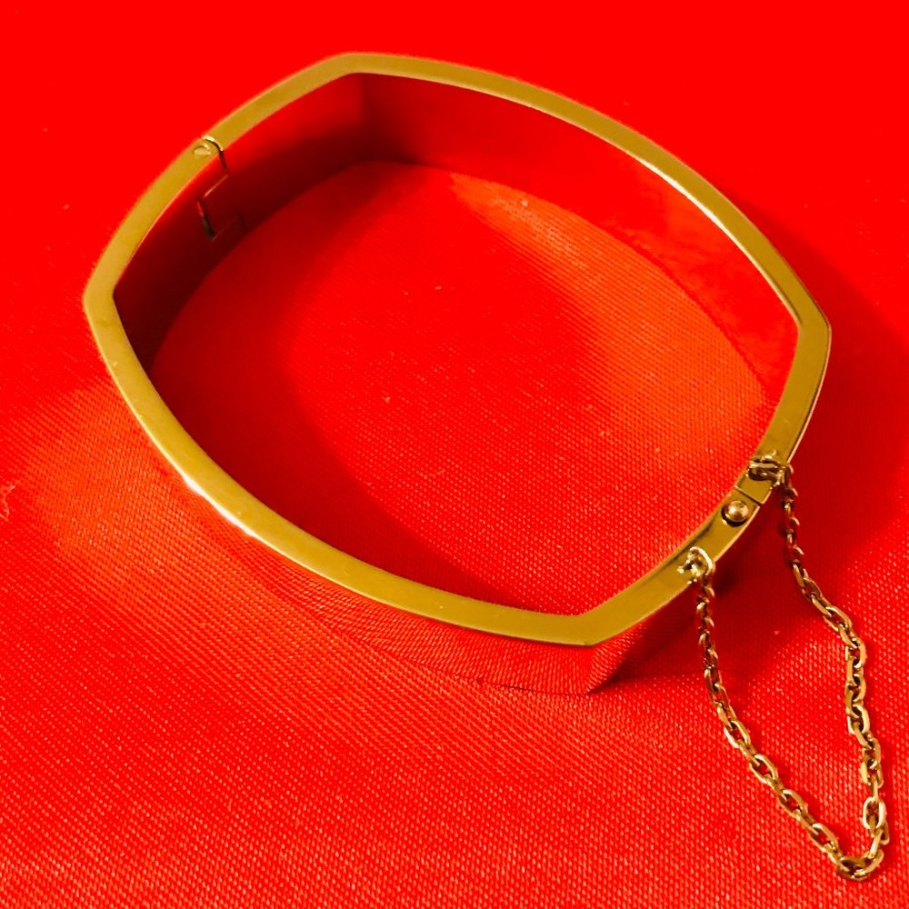 Michael Kors Gold Tone Hinge Bangle Bracelet